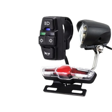 Electric Bike Waterproof Headlight and Rear Light Set for 8pin 9pin Controller