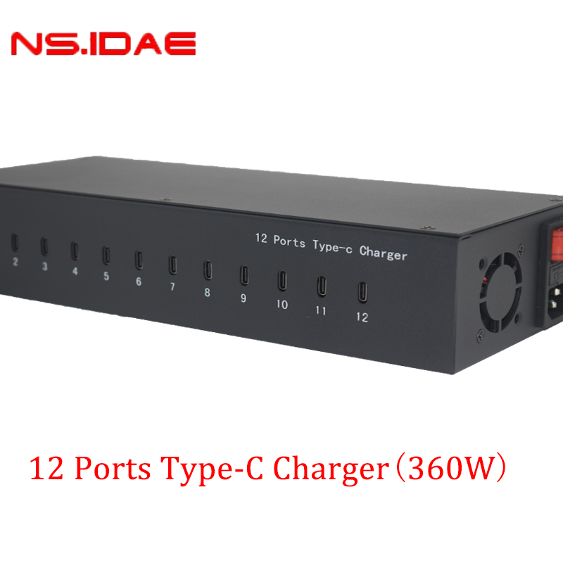 USB Charger 12-Ports Tytpe-C USB-oplaadstation