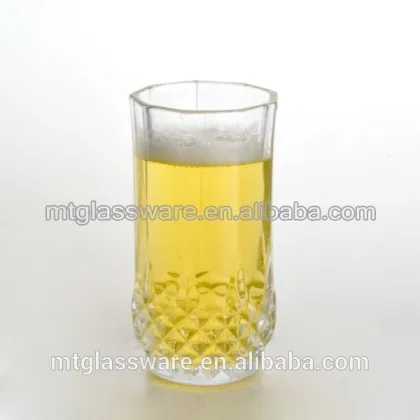 Solid machine made scotch whisky glass bottle, DOF glass with diamond