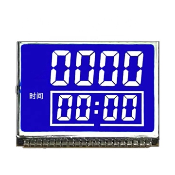 STN personalizzato blu negativo LCD 8 cifre 7 segmento con retroilluminazione bianca per macchina per frullatore
