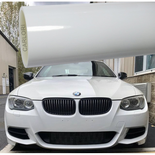 super glans vit bil wrap vinyl