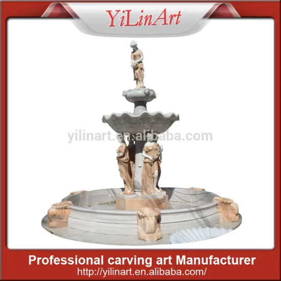 Large outdoor garden stone water fountain