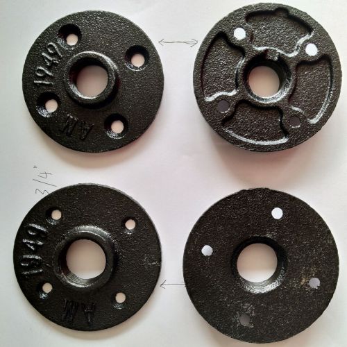 3/4" Malleable Iron Wall Mount Floor Flange BSP