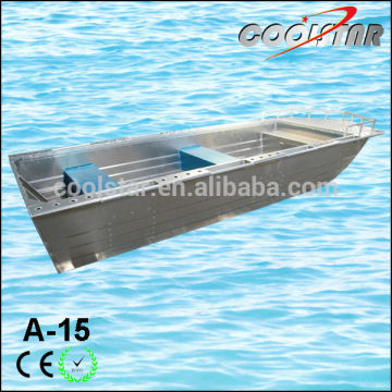 V head flat bottom aluminum rescue boat for fishing
