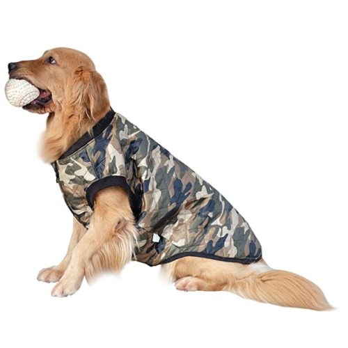 Camo Dog Jacket Coat untuk Anjing Besar