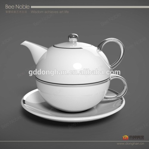 Alibaba wholesale eu-market ceramic teapot for one with suacer