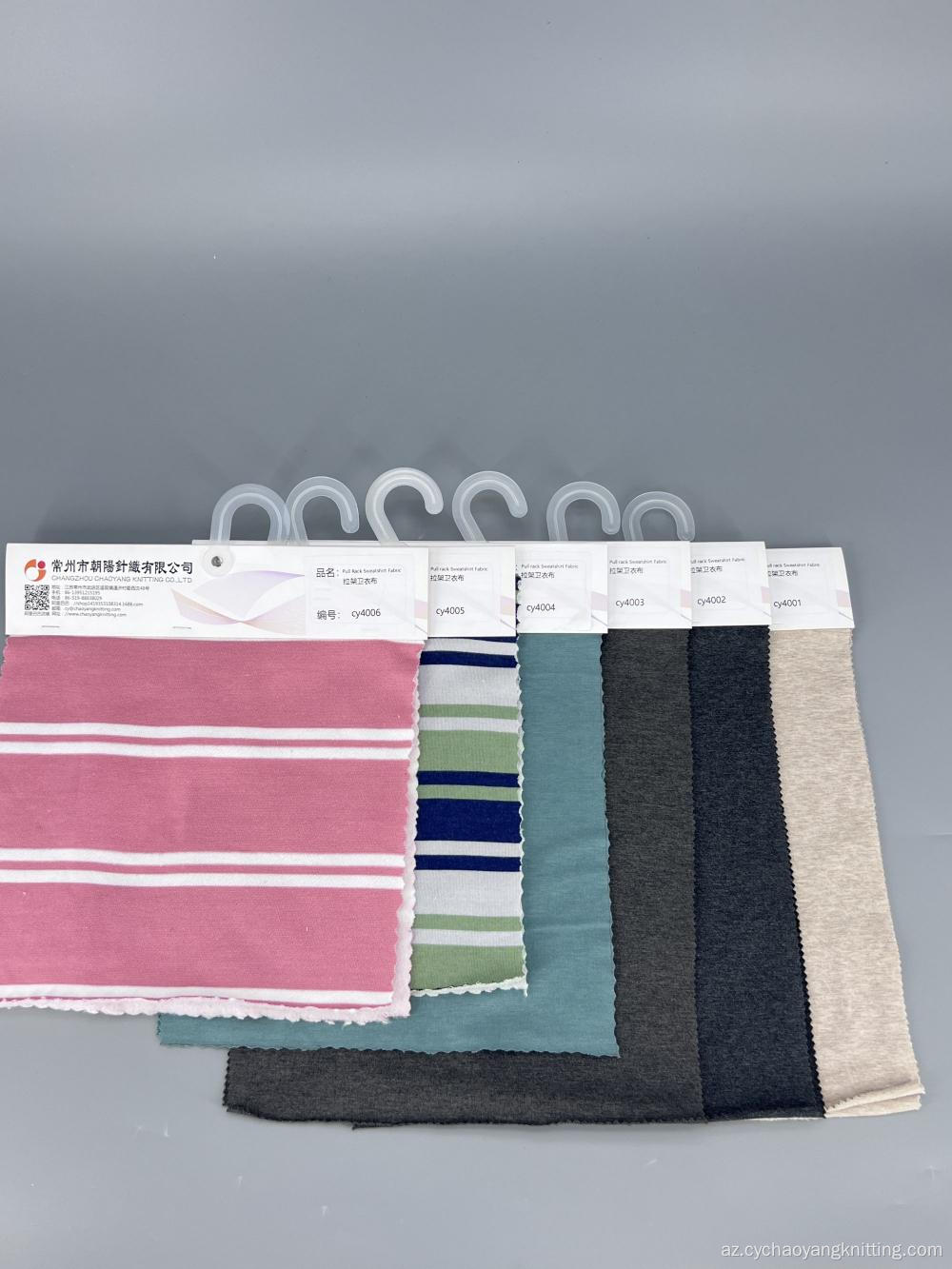 Tekstil düz Terry Fleece idman geyimləri parça