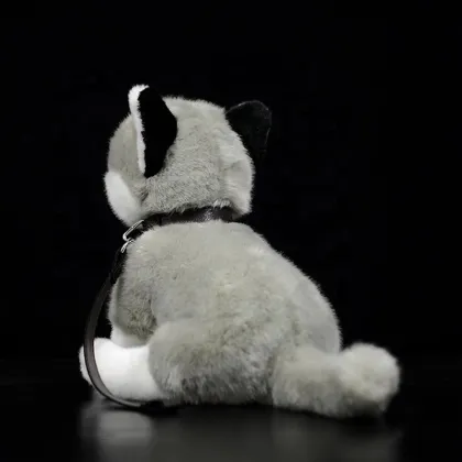 Lifelike Siberian Husky Plush Toy