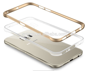 New products mobilephone case metal bumper+TPU cover for samsung S6 edge plus flip cover