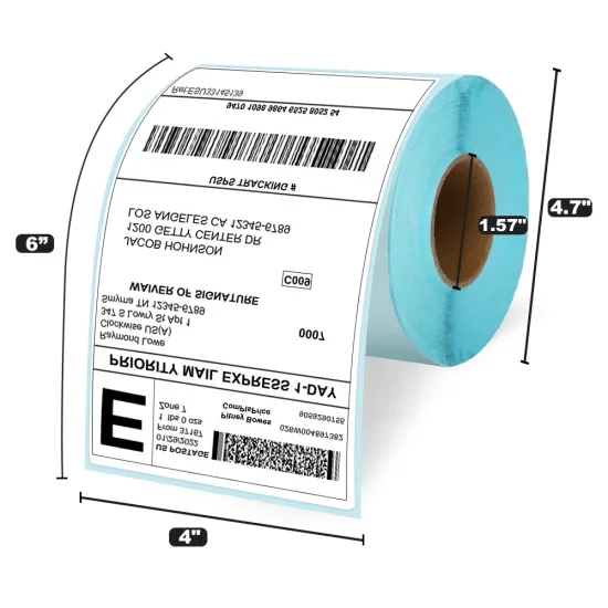 Customized size 4X6 thermal label paper thermal paper
