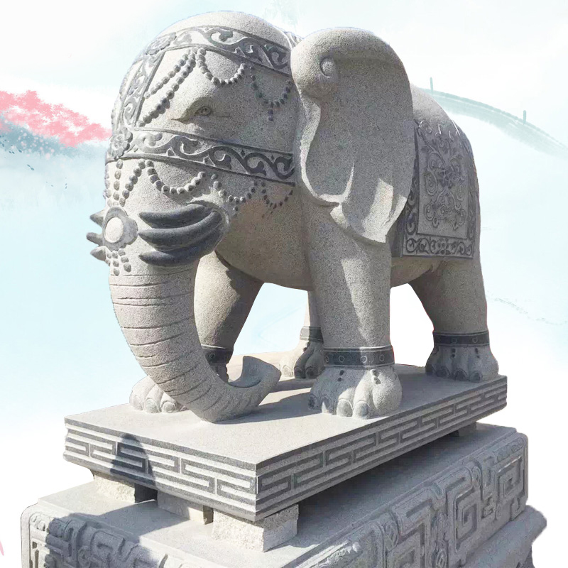 Landscape stone carving animals