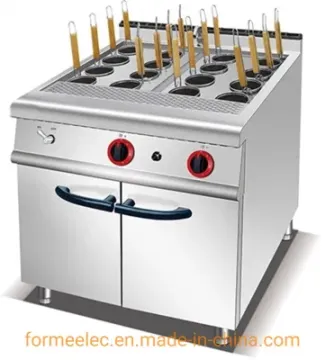 Gas Combination Oven Gas Noodle Cooking Machine 8 Basket Gas Pasta Cooker with Cabinet