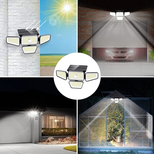 270 LED 4 Hesds PIR Solar Wall Light