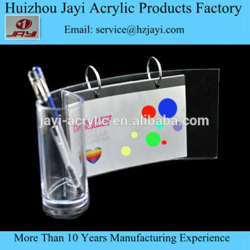 New design! China supplier Clear 2014 new design desktop calendar fancy pen holder with photo calendar