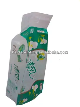 Toilet paper packaging bag, CPP or PE material, with hang hole