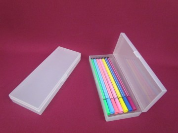 Single type plastic storage case clear pen plastic box