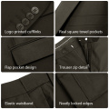 WYWK 2 Piece Men's Suit Wedding Business Party-Brown-M