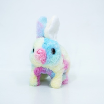 Dynamic Sound Long Fur Carrot Rabbit Toy