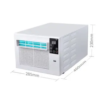 AC Window Air Conditioner with 3000 BTU, USB Charging Stand, and Customizable Room Box