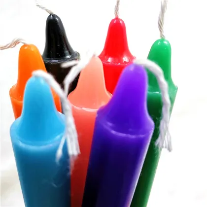 Paraffin wax candles yellow taper candle