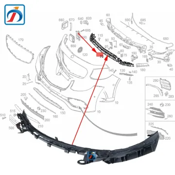 OEM Car Parts Front Bumper Inner Bracket for Mercedes-Benz W213