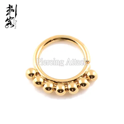 Brass Tribal Simple Ball Septum Clickers Nose Ring