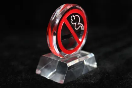 No Smoking Acrylic Warning Board/No Smoke Warming Sign