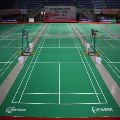 Mat Gelanggang Badminton Lantai Sukan Pvc BWF CERT.
