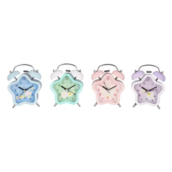 3 Inch Star-Shaped Silent Twin Bell Alarm Clock