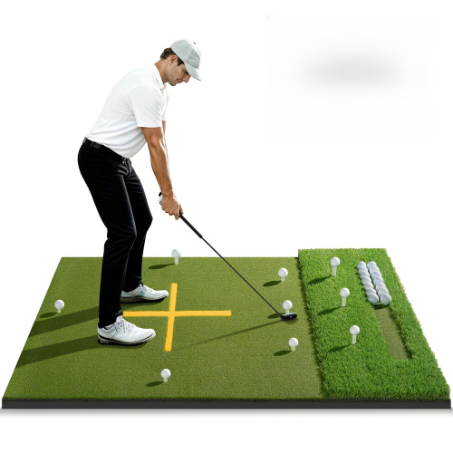 Bandeja para pelotas de golf de doble césped con 9 golpes