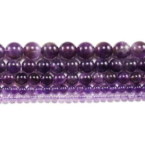Craft rotonde ametista perle viola per la produzione di gioielli