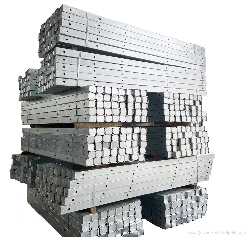 8FT 10FT Rectangular Tube Galvanized Steel Crossarm