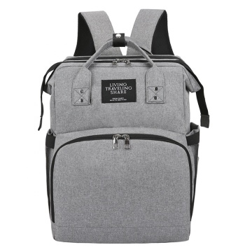 7-in-1 Diaper Bag Backpack with Changing Station Large Capacity Waterproof Bag with Foldable Baby Bed Maternity Mummy Nappy Bags