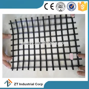 80/30KN geogrid for roadbed high tensile strength warp-knitting polyester geogrid