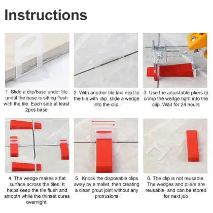 DEYI 1/32 Plastic Tile Leveling System Clips