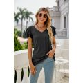 Casual Petal Sleeves blouse loose t shirt