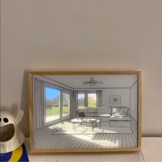 Hot Selling Luminous Painting Night Light - LED Glow Photo Frame with Wood Design and USB Power