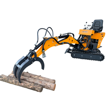 High Quality 0.8 Ton Compact Excavator with Attachment Bucket, Grapple, Mulcher, and Trimmer