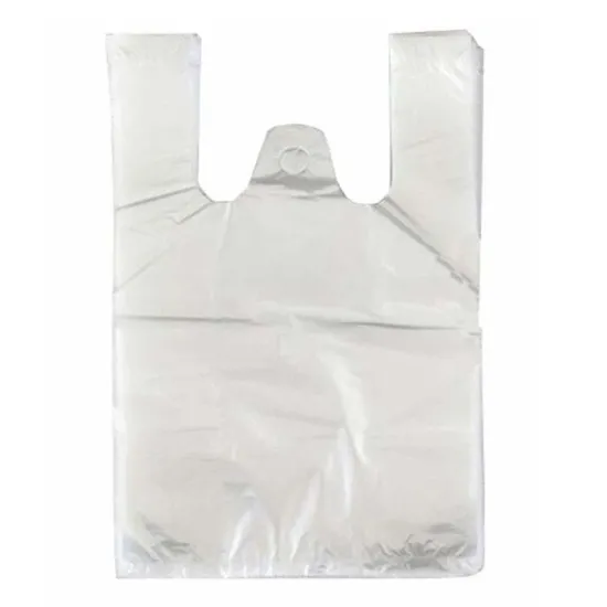 Bolsa de compras de plastico personalizada, transparente, Thank You, venta al por mayor