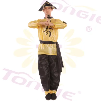 Adult Men Chinese Stage Peformance Dance Costumes Chinese Kongfu Costume
