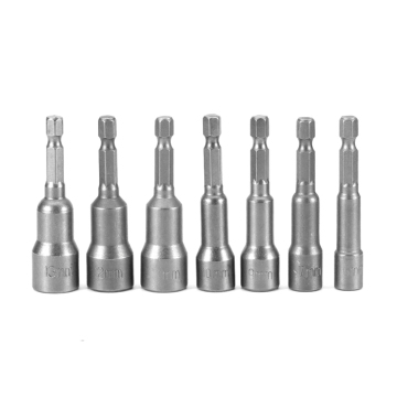 Soket Pemandu Nut Impak Magnetik Set 65mm Hex Shank 6mm ~ 19mm
