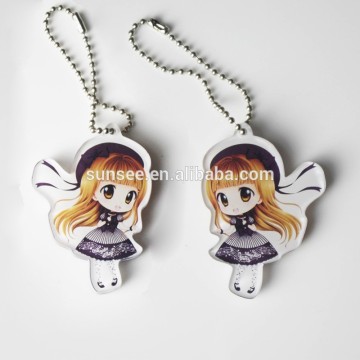 blank acrylic key chains with anime printing design for baby