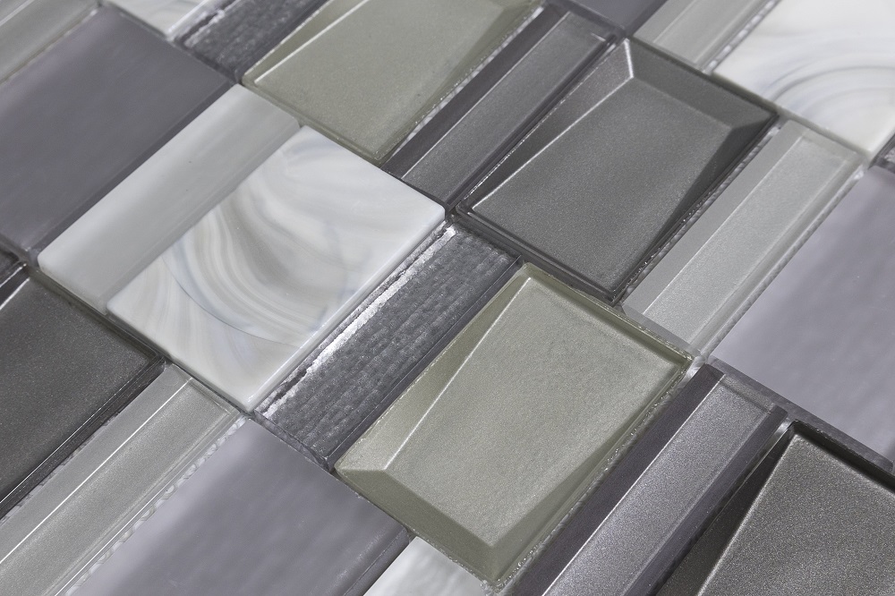 White and Gray Mosaic Ceramic Tiles