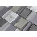 New Product Kitchen White Gray Glass Mosaic Ceramic