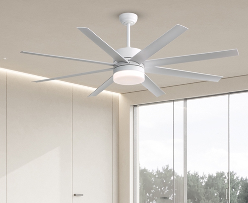 Innovative smart life: 60-inch large-size smart ceiling fan with light brings you the fusion of comfort and intelligence