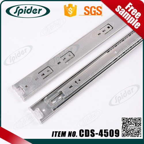 Color zinc telescopic drawer channel/3 ball bearing slide