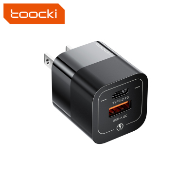 Caricatore GAN TOOCKI 33W con doppie porte USB e Type-C e output PD 33W
