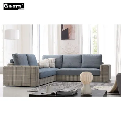Luxury italian flexform style unique fabric sofa