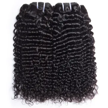 Brazilian Curly Hair Bundles with Closure Brazilian Virgin Hair 3Bundles with Middle Part Baby Hair Closure Natural Black
