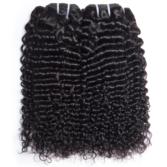 Brazilian Curly Hair Bundles with Closure Brazilian Virgin Hair 3Bundles with Middle Part Baby Hair Closure Natural Black